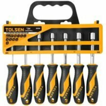 TOLSEN 7Pc Metric Hex Nut Screwdriver Set, Metric Sizes: 6mm-7mm-8mm-9mm-10mm-11mm-12mm 20196